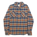 VANS Mens Blue & Orange Plaid Shirt S Cotton Blend Long Sleeve Casual