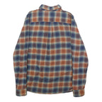 VANS Mens Blue & Orange Plaid Shirt S Cotton Blend Long Sleeve Casual