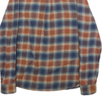 VANS Mens Blue & Orange Plaid Shirt S Cotton Blend Long Sleeve Casual