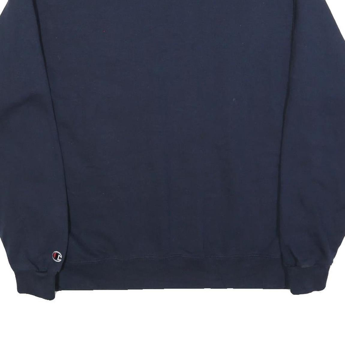 CHAMPION Mens Navy Terra Linda Waterpolo Crew Neck L Cotton Blend Sweatshirt