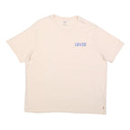 LEVI'S Womens Cream Graphic T-Shirt XL Short Sleeve Crew Neck Cotton Blend