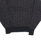 POLO RALPH LAUREN Womens Navy Patterned Wool Jumper Crew Neck Cable Knit XL