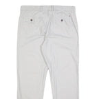 TOMMY HILFIGER Mens Cotton White Slim Straight Trousers W34 L30 Casual Outfit