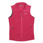 BERGHAUS Womens Red Fleece Jacket S Polyester Sleeveless Zip Outdoor Layering
