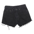 LEVI'S Womens Black Denim Cut-Off Shorts M W33 Casual Raw Edge Frayed Hem