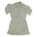 AX PARIS Womens Green & White Floral Day Dress Polyester Short Sleeve Short M