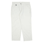 MAMMUT Mens Polyester Blend White Relaxed Straight Trousers W36 L32 Outdoor