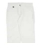 MAMMUT Mens Polyester Blend White Relaxed Straight Trousers W36 L32 Outdoor