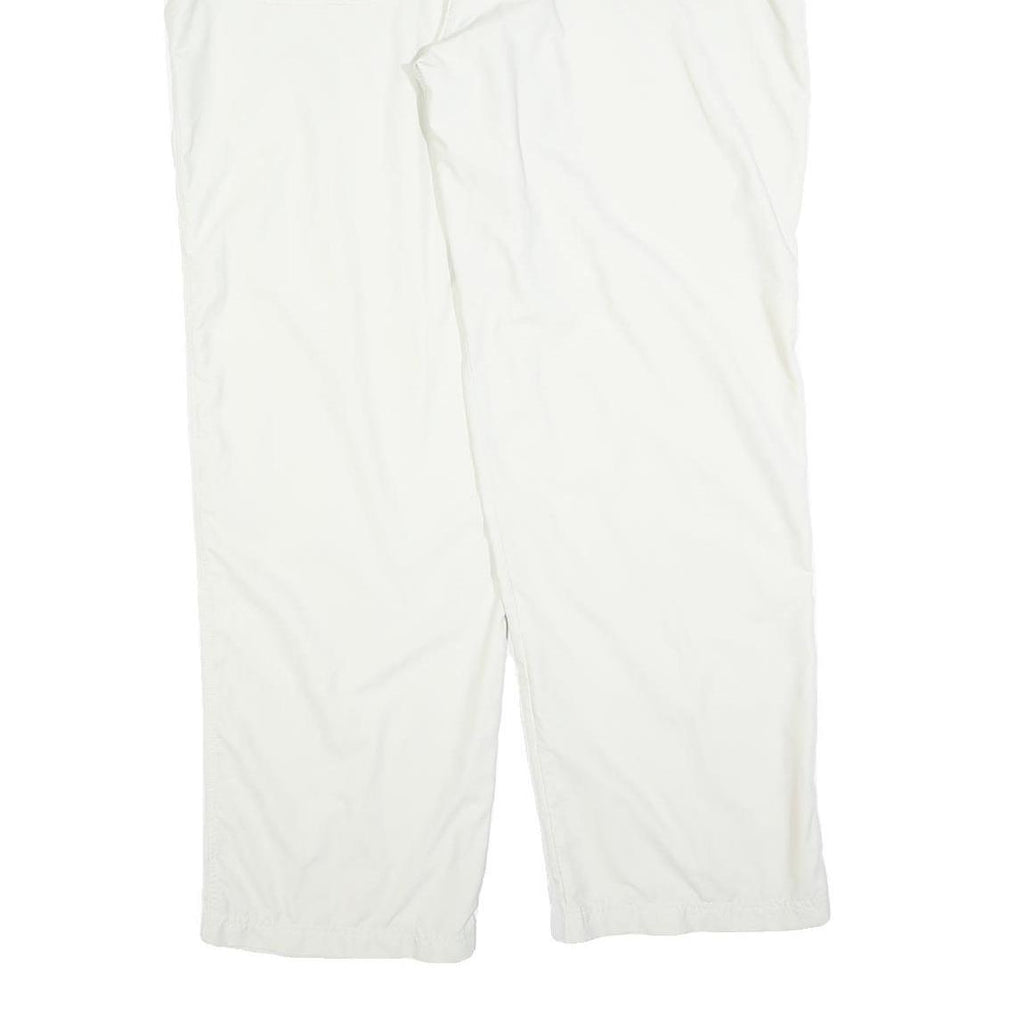 MAMMUT Mens Polyester Blend White Relaxed Straight Trousers W36 L32 Outdoor