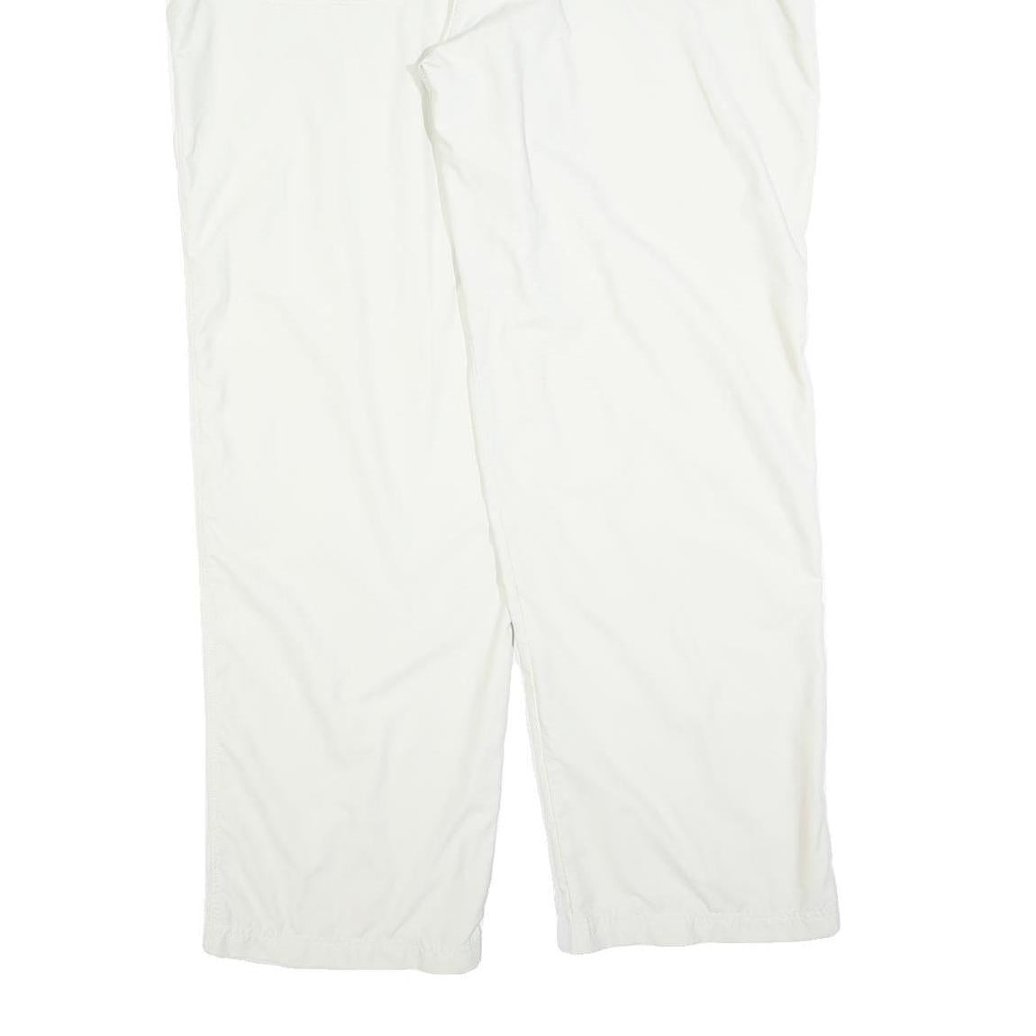 MAMMUT Mens Polyester Blend White Relaxed Straight Trousers W36 L32 Outdoor