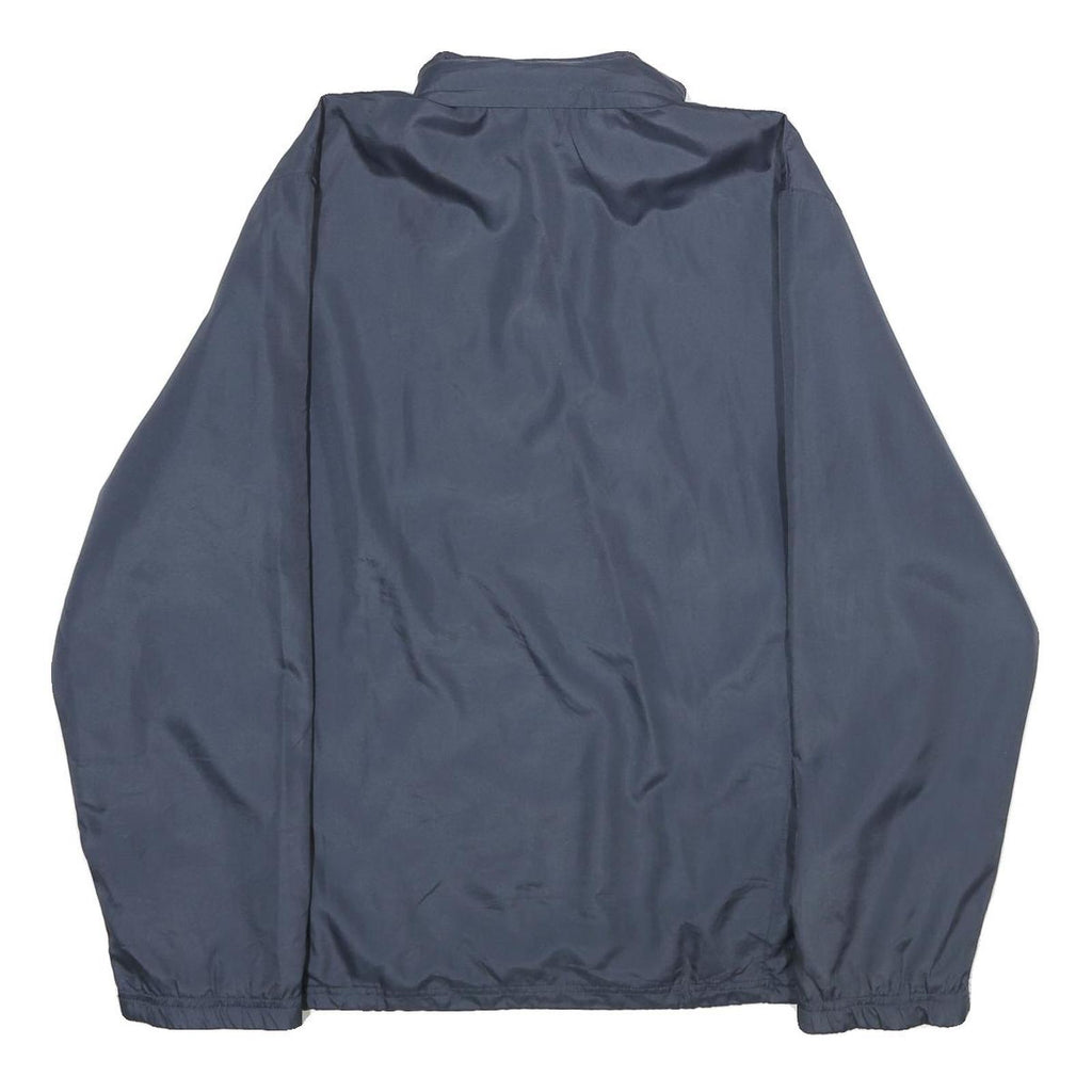 REEBOK Mens Navy Blue Jacket XL Polyester Plain Zip Closure Comfortable Casual