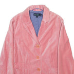 BODEN Womens Pink Cotton Button Jacket UK 8 Plain Classic Tailored Blazer