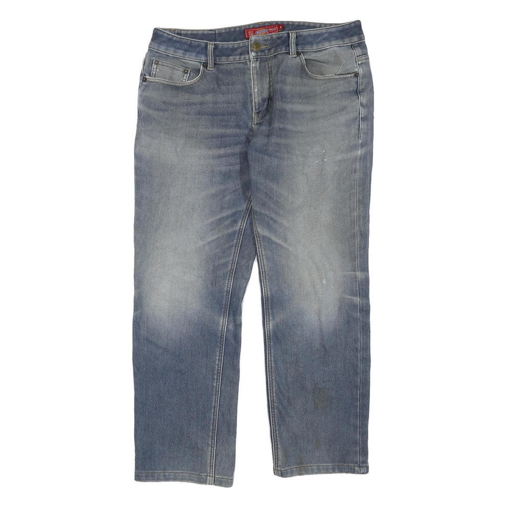DICKIES Womens Regular Fit Blue Denim Jeans W34 L29 Zip Closure Casual