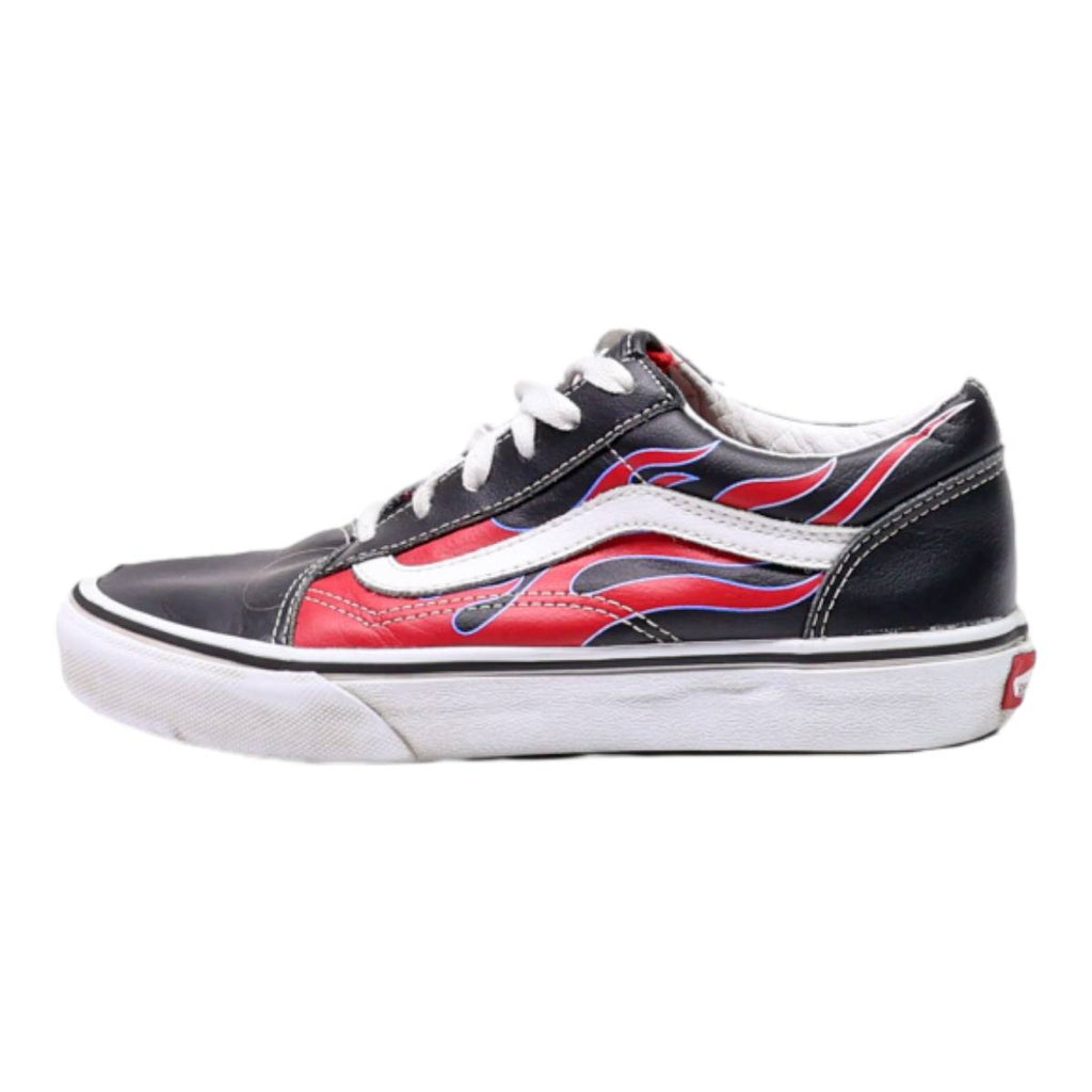 VANS Authentic Sneaker Trainers Black Leather Boys UK 3