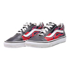 VANS Authentic Sneaker Trainers Black Leather Boys UK 3