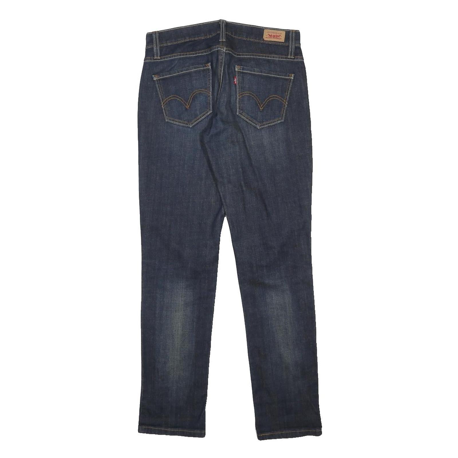 LEVI'S 513 Womens Jeans Blue Slim Straight Denim Medium W29 L30 Stylish Cotton