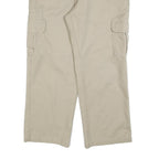 DICKIES Mens Cotton Blend Beige Relaxed Straight Cargo Trousers W36 L30 Workwear