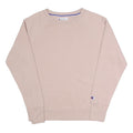 CHAMPION Mens Beige Crew Neck M Casual Cotton Blend Pullover Sweatshirt Logo