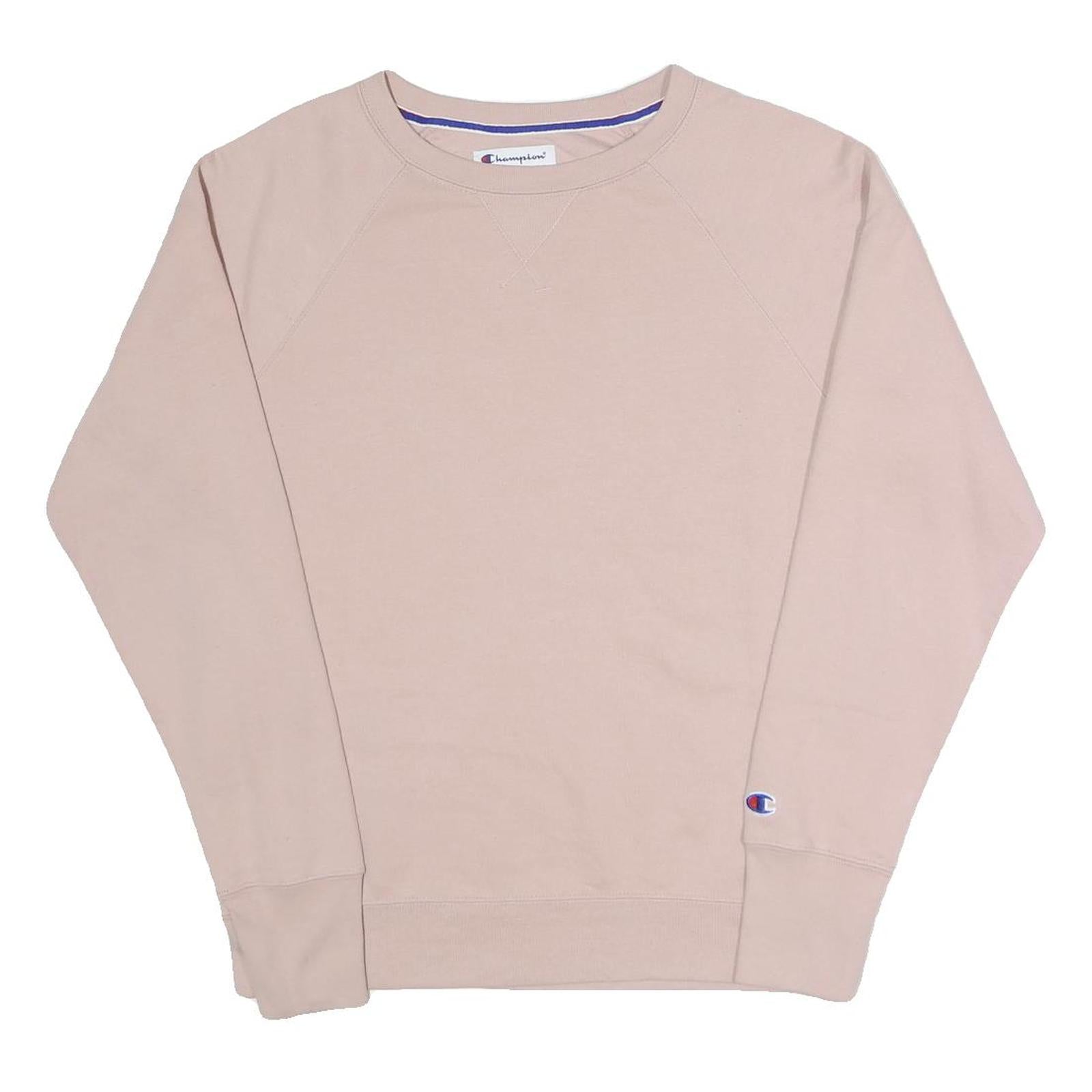 CHAMPION Mens Beige Crew Neck M Casual Cotton Blend Pullover Sweatshirt Logo