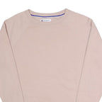 CHAMPION Mens Beige Crew Neck M Casual Cotton Blend Pullover Sweatshirt Logo