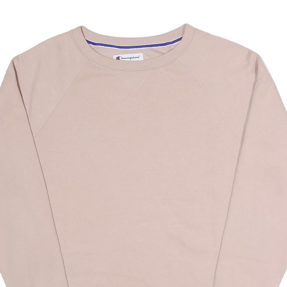 CHAMPION Mens Beige Crew Neck M Casual Cotton Blend Pullover Sweatshirt Logo