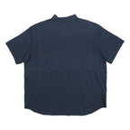 CARHARTT Mens Blue Work Shirt 2XL Button Pocket Logo Cotton Blend