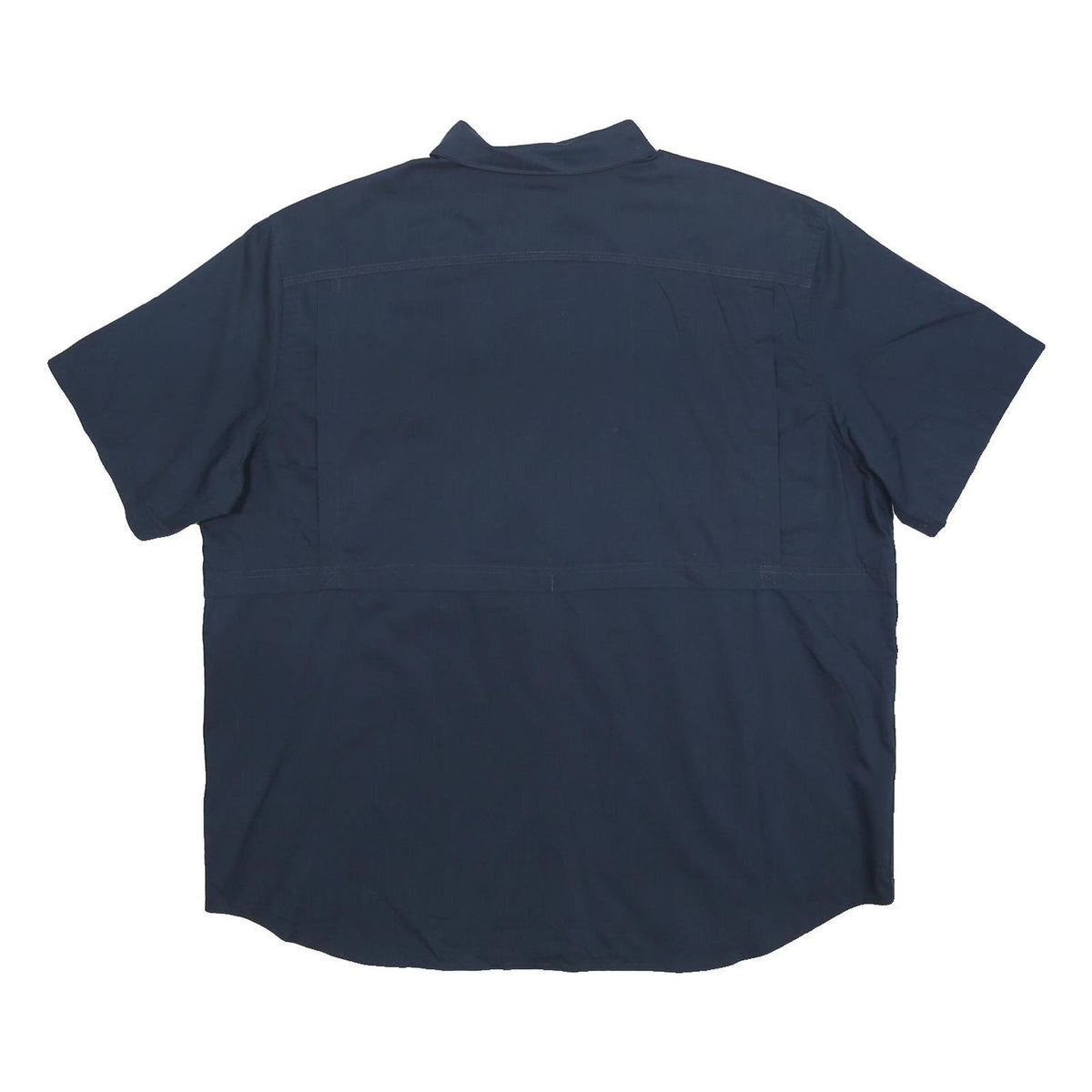 CARHARTT Mens Blue Work Shirt 2XL Button Pocket Logo Cotton Blend