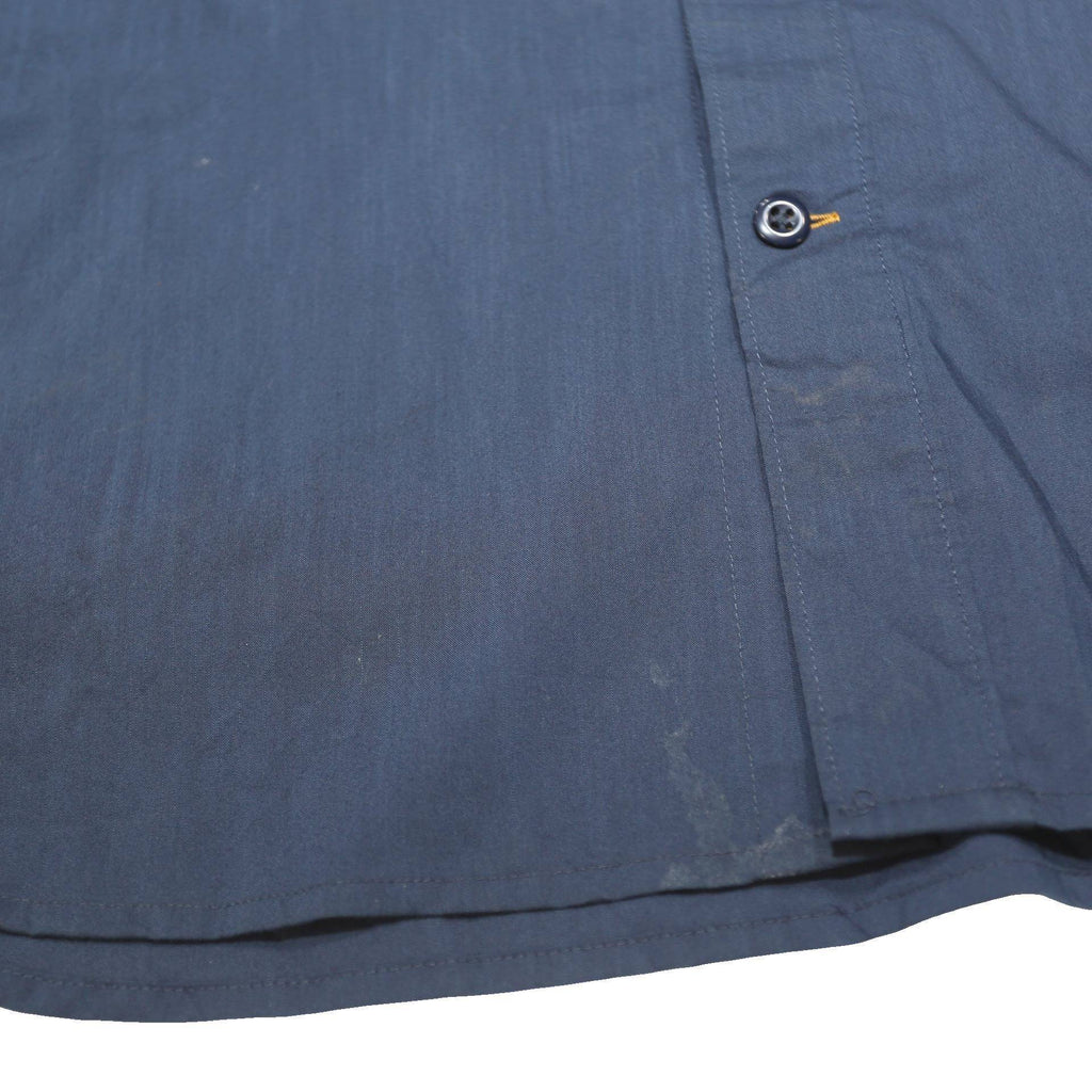 CARHARTT Mens Blue Work Shirt 2XL Button Pocket Logo Cotton Blend
