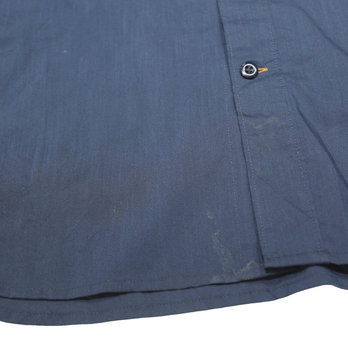 CARHARTT Mens Blue Work Shirt 2XL Button Pocket Logo Cotton Blend