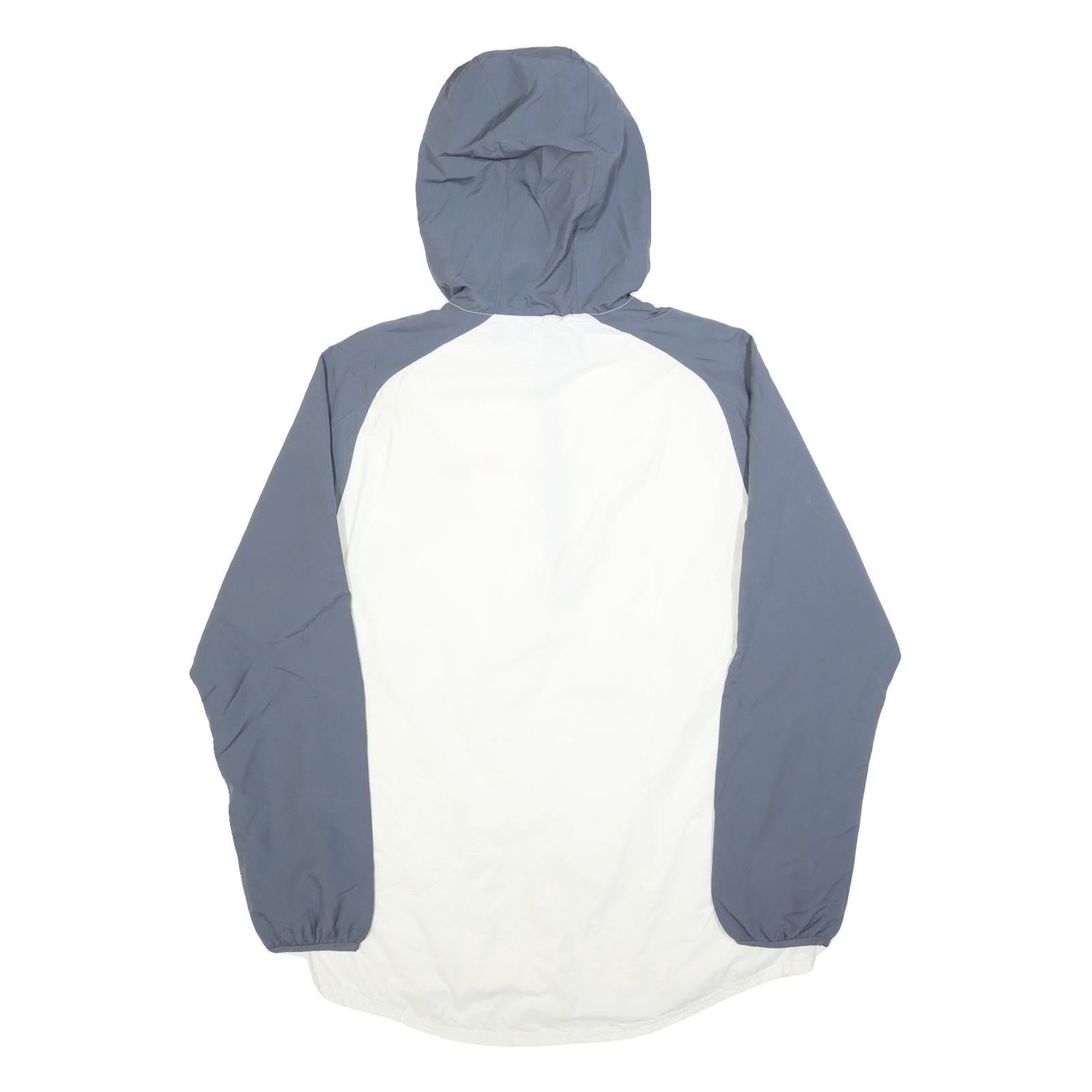 ADIDAS Mens White & Grey Outdoor Jacket M Polyester Blend Hooded Zip