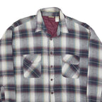 SPORTS AFIELD Mens Grey Brown Checked Shirt 2XL Cotton Blend Casual Lightweight