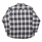 SPORTS AFIELD Mens Grey Brown Checked Shirt 2XL Cotton Blend Casual Lightweight