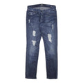 7 FOR ALL MANKIND Womens Slim Skinny Denim Medium Wash W28 L28 Distressed Jeans