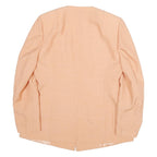 HERMAN LANGE Womens Peach Wool Blend Tailored Jacket M Button Plain Elegant