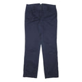 TOMMY HILFIGER Womens Cotton Blend Navy Regular Fit Straight Trousers W34 L32