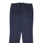 TOMMY HILFIGER Womens Cotton Blend Navy Regular Fit Straight Trousers W34 L32