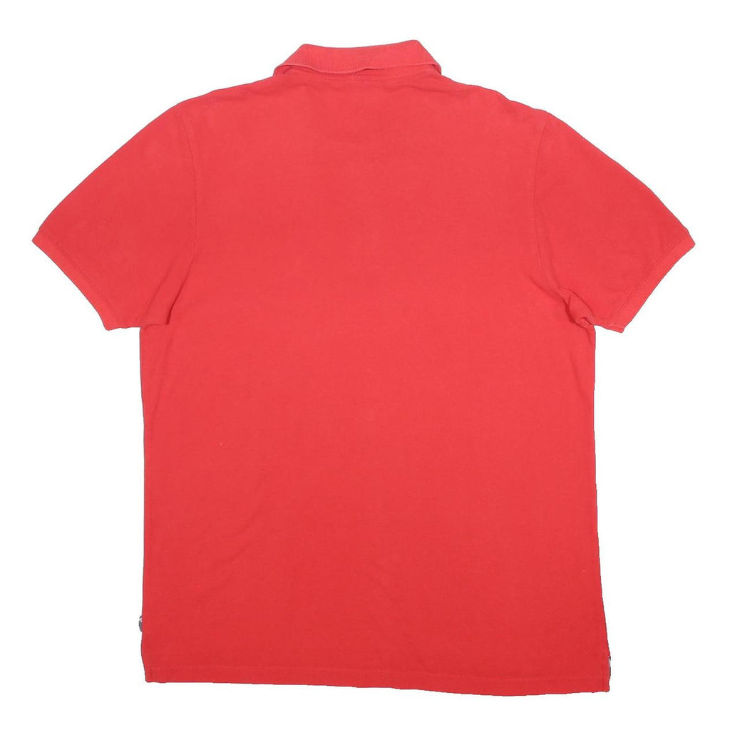 ADIDAS Mens Red Short Sleeve Plain Polo Shirt XL Casual Sport
