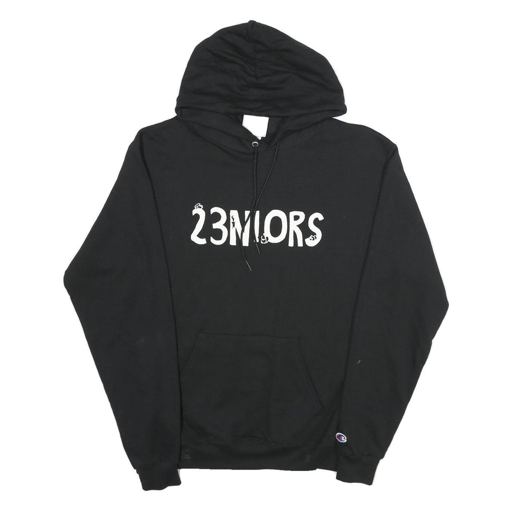 CHAMPION Mens Black 23MloRS Pullover Hoodie M Cotton Blend Casual