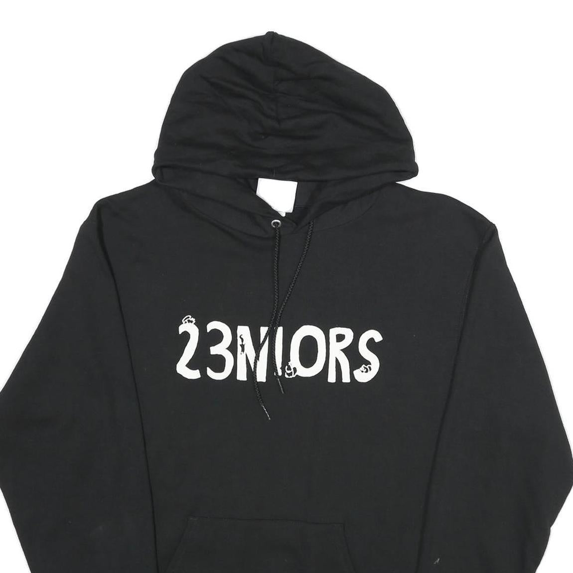 CHAMPION Mens Black 23MloRS Pullover Hoodie M Cotton Blend Casual