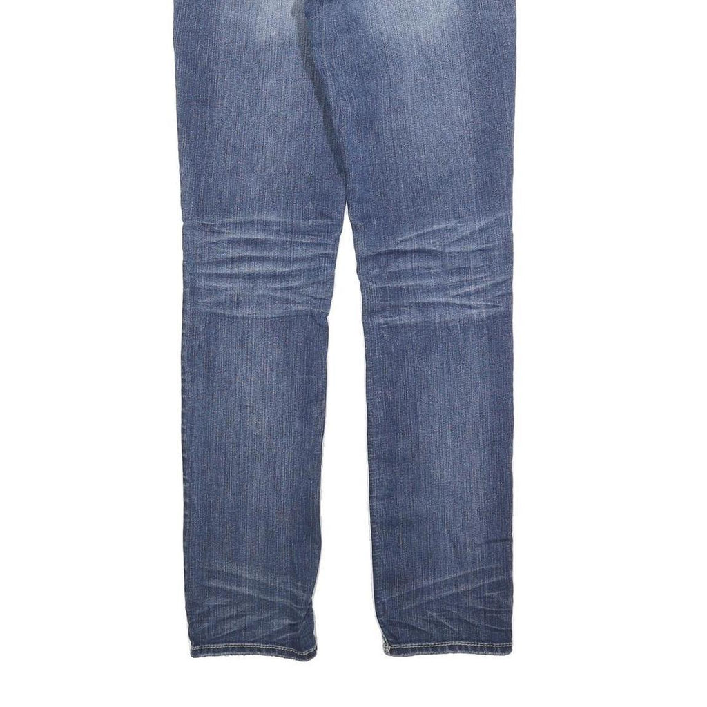 SILVER Womens Slim Blue Denim Light W28 L31 Stylish Cotton Blend Zip Jeans