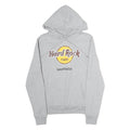 HARD ROCK CAFE Mens Grey Hoodie S Santiago Logo Cotton Casual Pullover