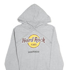 HARD ROCK CAFE Mens Grey Hoodie S Santiago Logo Cotton Casual Pullover