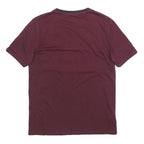 FRED PERRY Mens Maroon Classic T-Shirt S Short Sleeve Crew Neck Logo Print