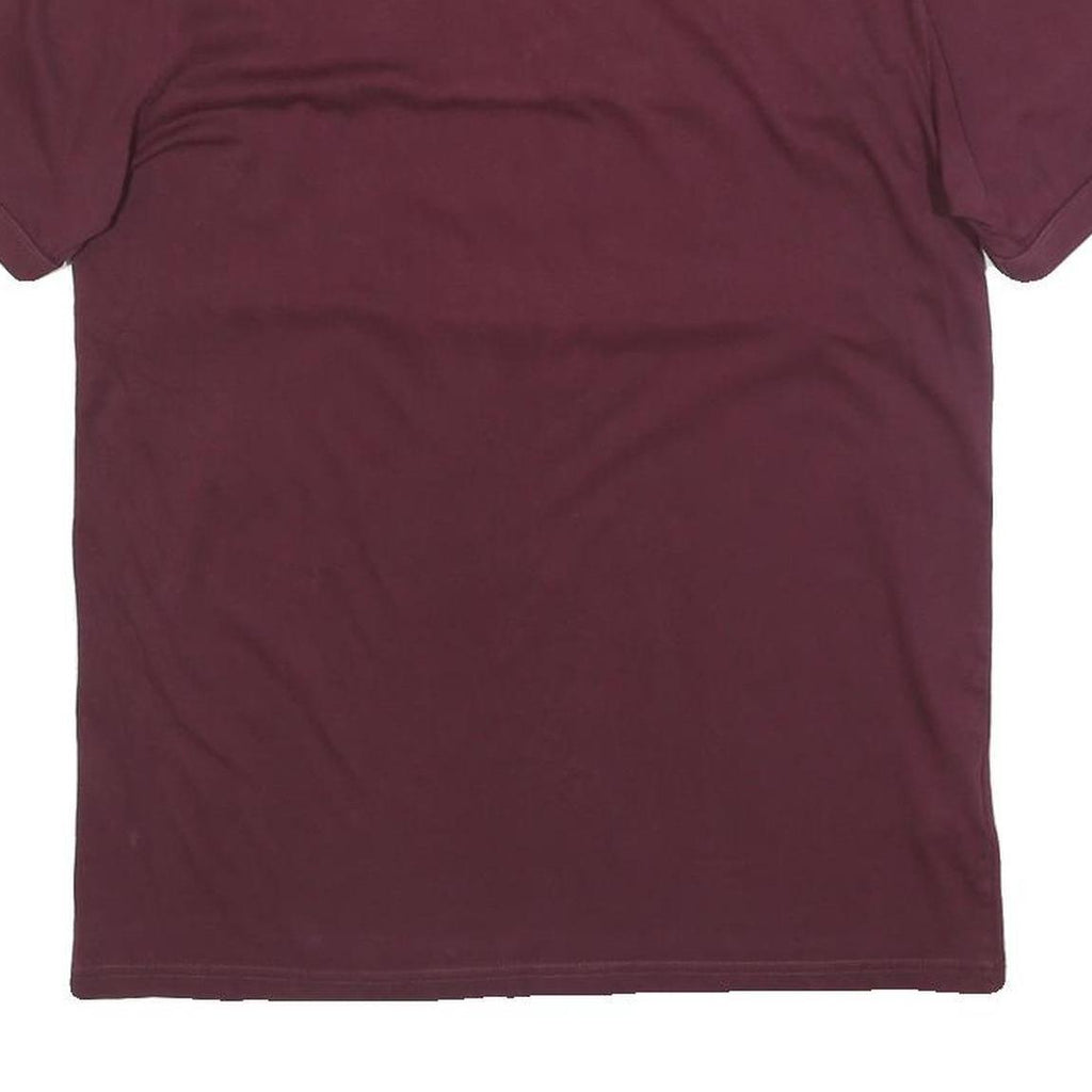 FRED PERRY Mens Maroon Classic T-Shirt S Short Sleeve Crew Neck Logo Print