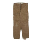 CARHARTT Mens Cotton Blend Brown Slim Tapered Cargo Trousers W29 L32 Workwear