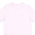 NIKE Womens Pink T-Shirt S Short Sleeve Crew Neck S Logo Cotton Blend
