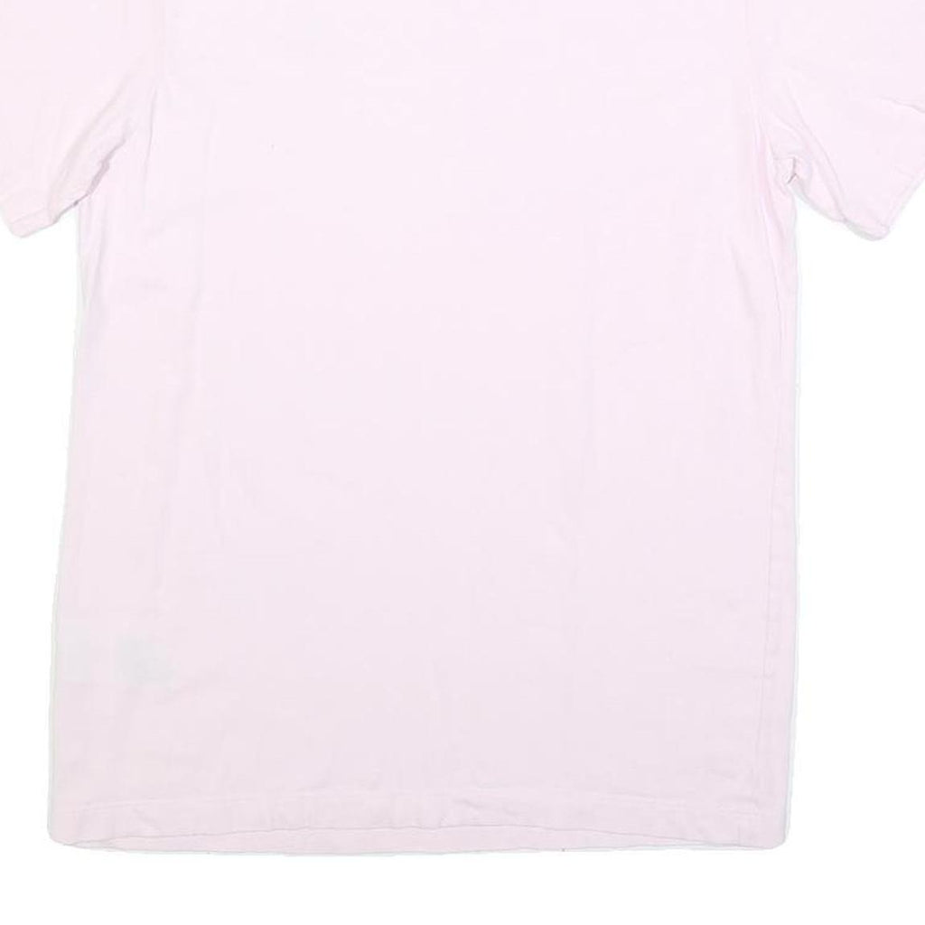 NIKE Womens Pink T-Shirt S Short Sleeve Crew Neck S Logo Cotton Blend