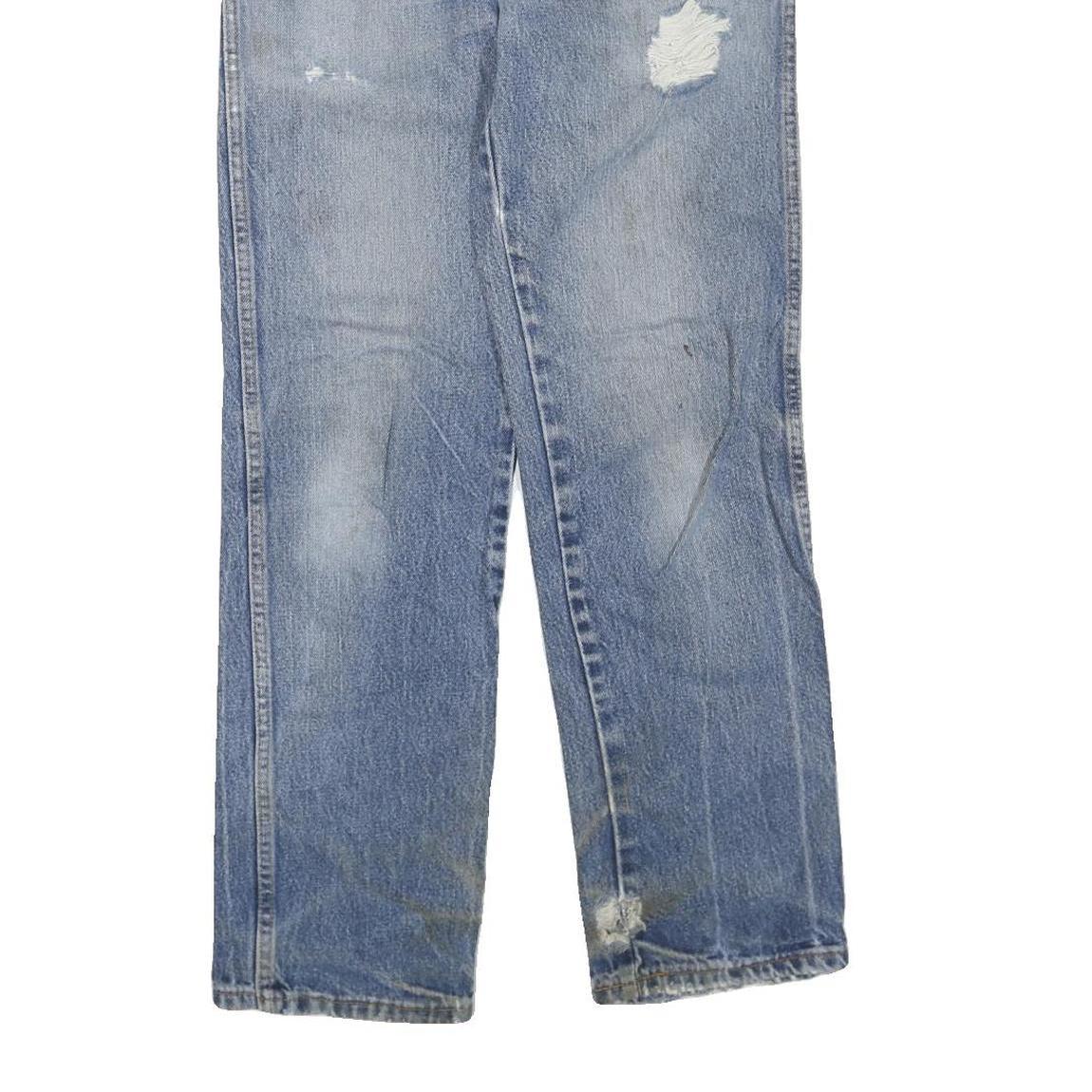 DICKIES Mens Jeans Blue Regular Straight Denim Light W32 L32 Zip Cotton Blend