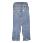 DICKIES Mens Jeans Blue Regular Straight Denim Light W32 L32 Zip Cotton Blend