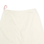PIZZA SEMPIONE Womens White Cotton Blend A-Line Knee Length Skirt XL Zipper
